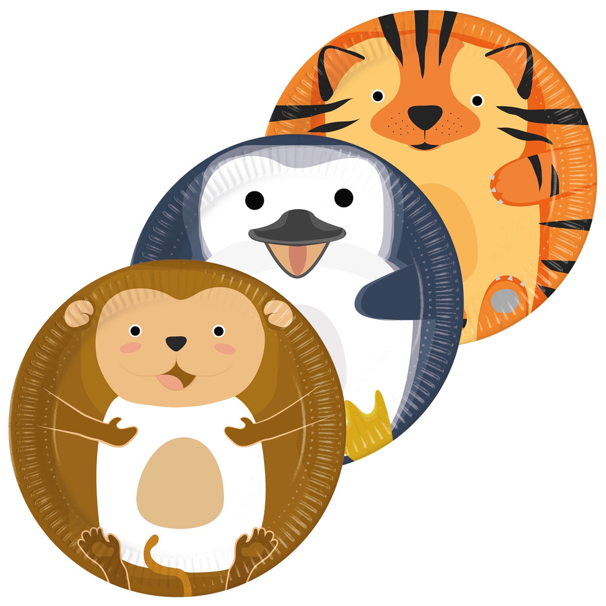 Pack 8 platos papel fsc 23cm Zoo Liragram multicolor Multicolor-1
