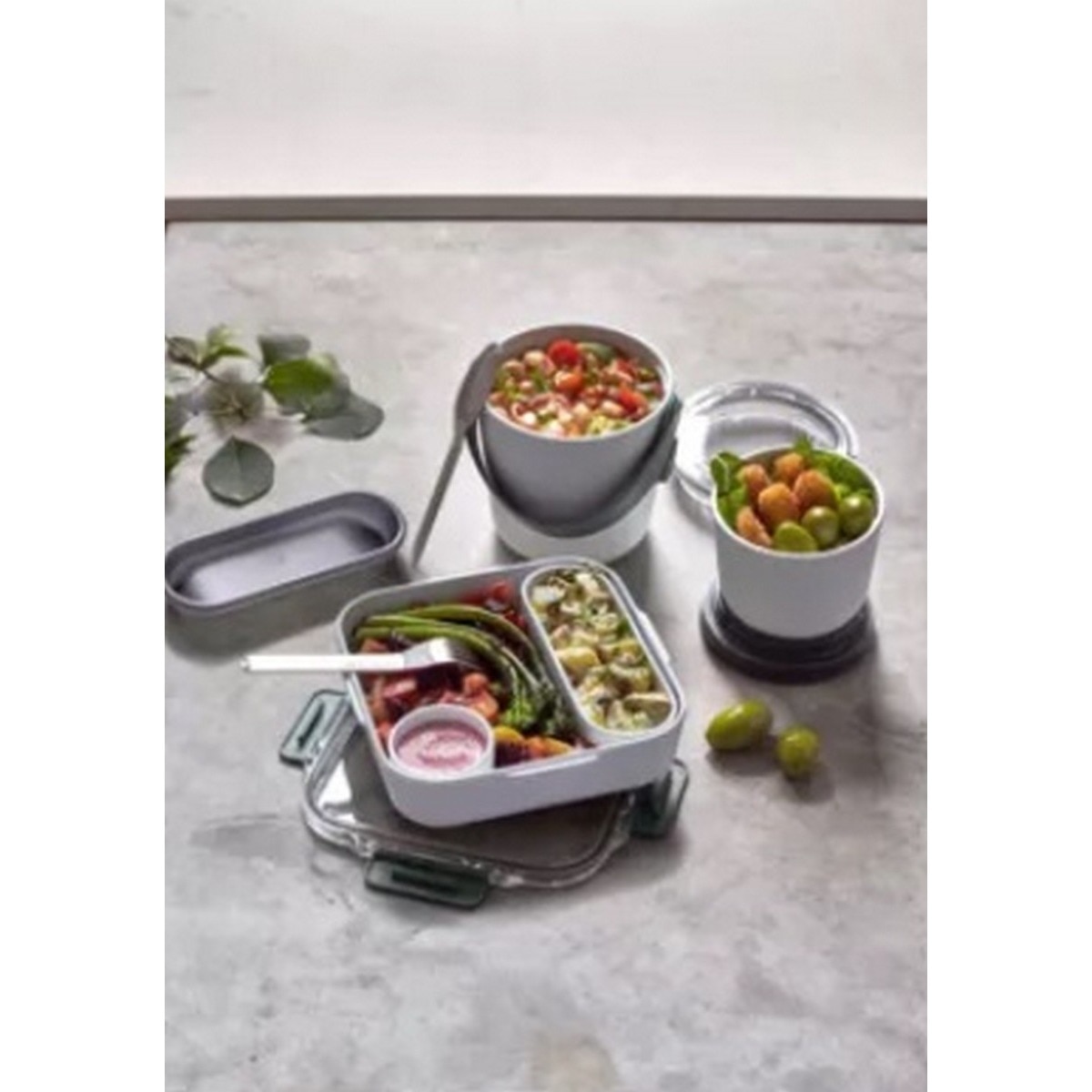 Porta-Alimentos Duplo Olive-5