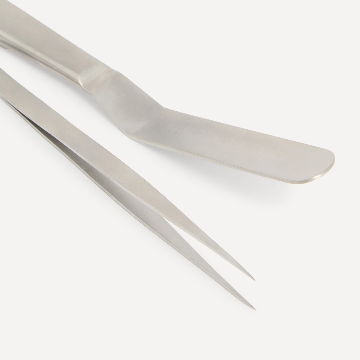 Set de espátula y pinza de acero inoxidable Presición El Corte Inglés Acero-2