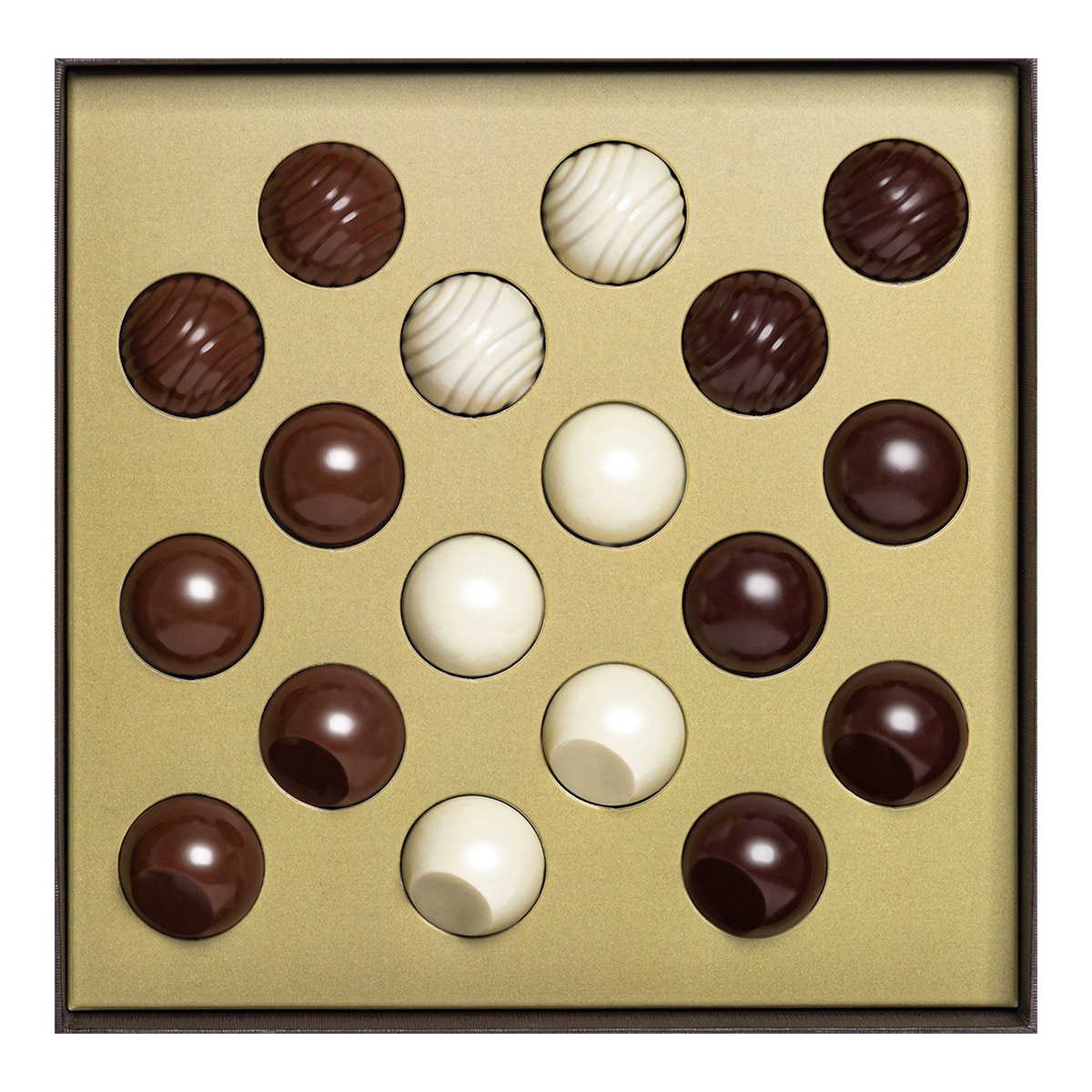 Bombones belgas de chocolate con pistacho Mavis 18 piezas 3