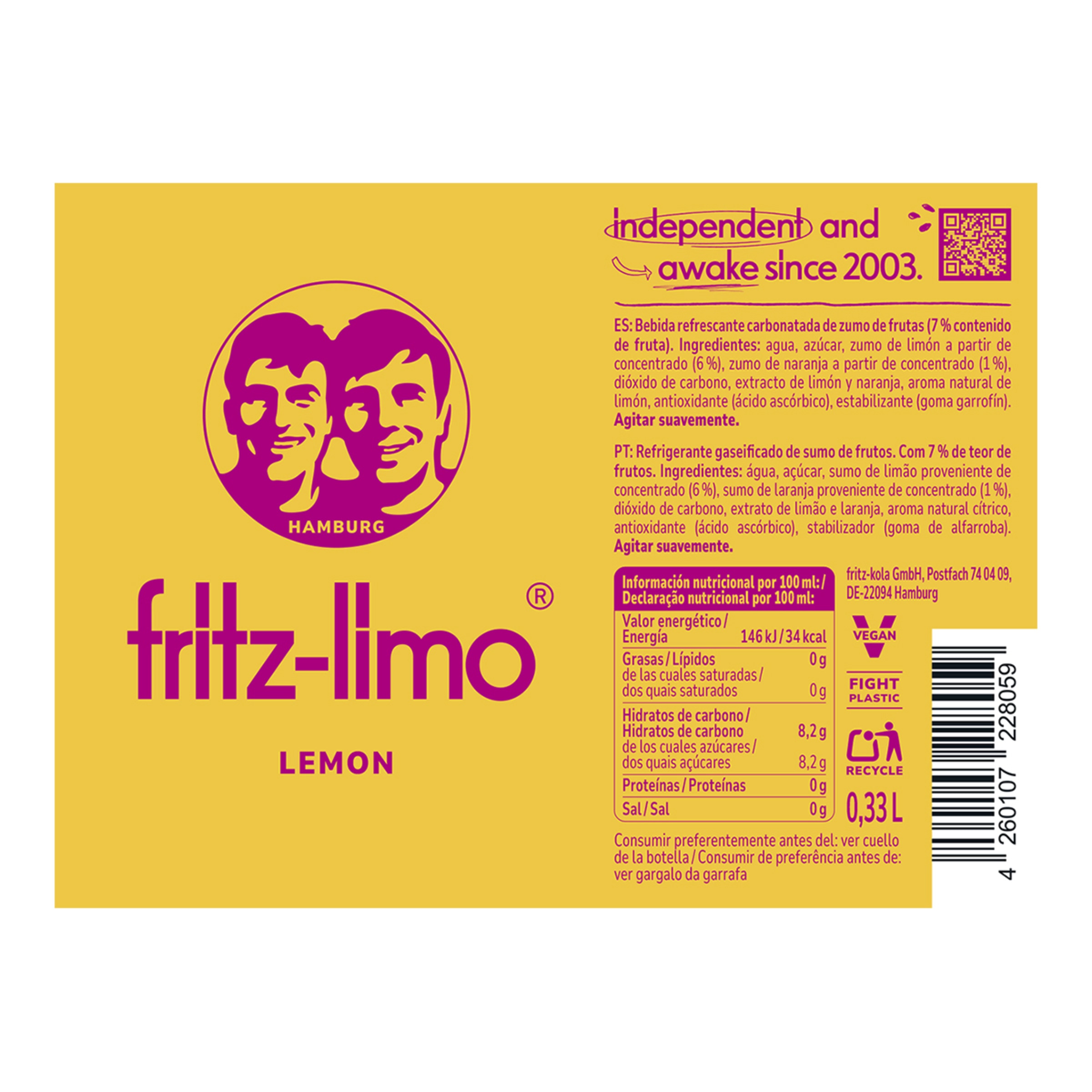 Refresco de limón Fritz Kola 2