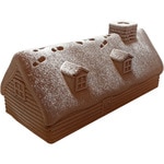 tarta helada casita de Navidad vainilla, chocolate y caramelo estuche 800 ml 8 porciones