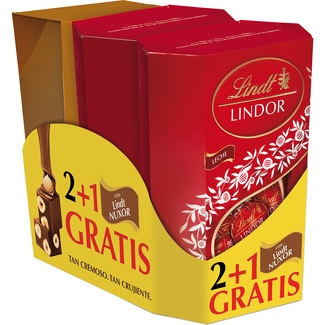 bombones de chocolate con leche pack 2 con regalo bombones nuxor pack 550 g - Lindt Lindor