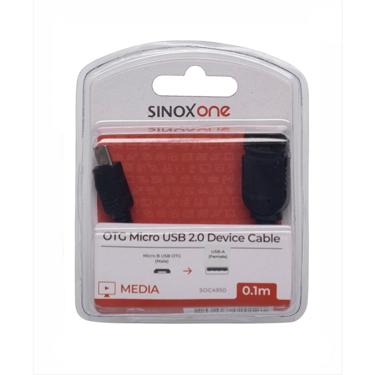 Cabo Sinox Micro USB 2.0 para OTG - Preto 2