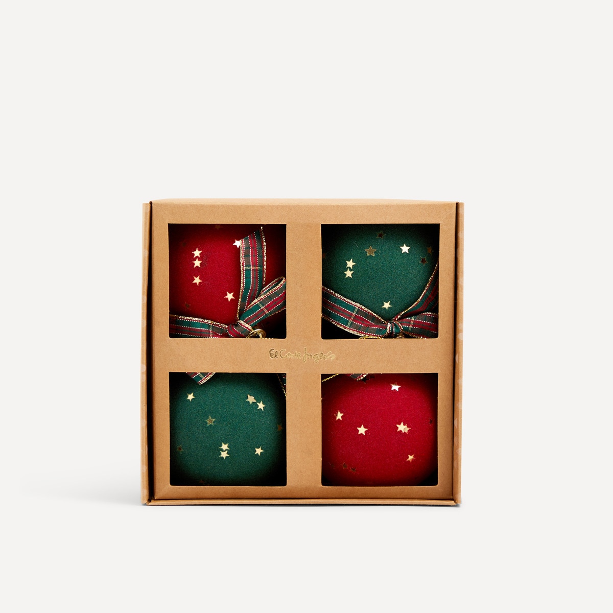Conjunto de 4 Bolas Tartã com Relevo Multicolor-3