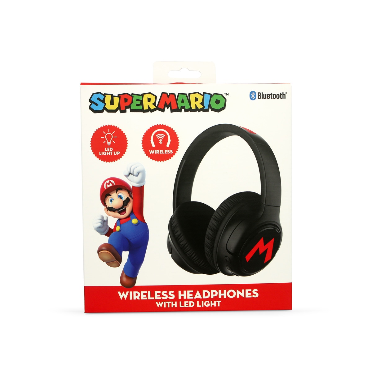 Auriculares Bluetooth com led Súper Mario Bros 2