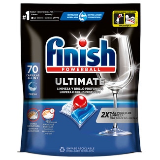 Detergente Máquina Loiça Pastilhas Ultimate embalagem 70 pastilhas - Finish