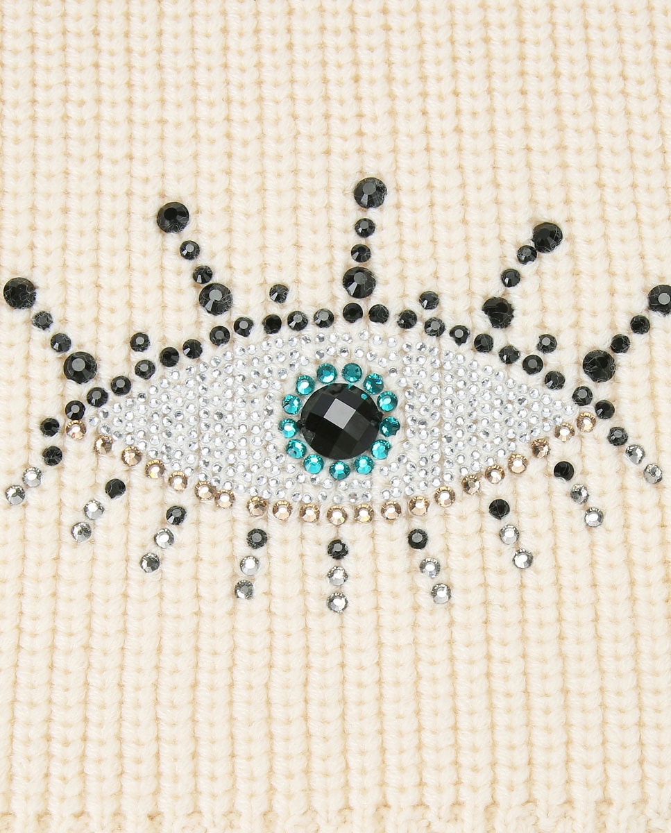 Cachecol Evil Eye Bege-3