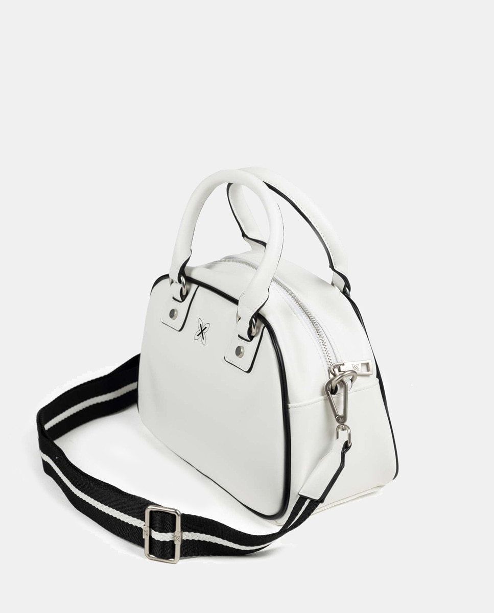 Mala Tipo Bolos com Fecho de Correr Branco-2