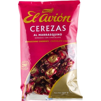 cerezas al marrasquino bañadas en chocolate Sin Gluten bolsa 500 g - El Avion