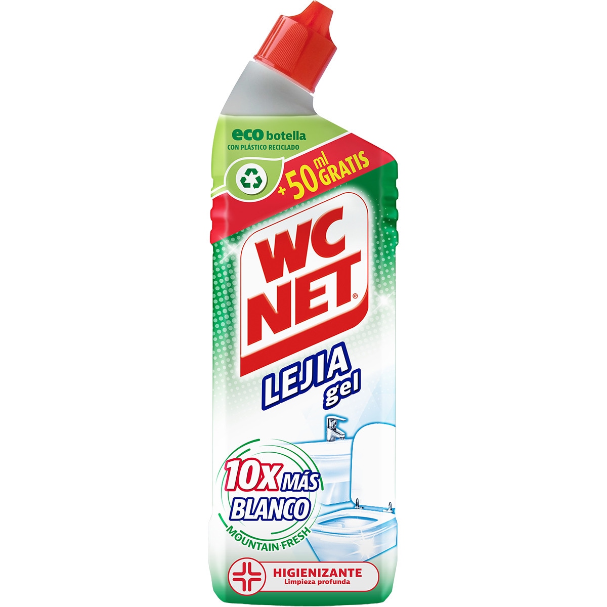 gel WC con lejía Mountain Fresh botella 750 ml + 50 ml gratis