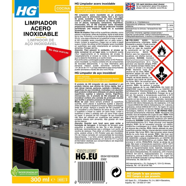 stainless steel cleaner can 300 ml