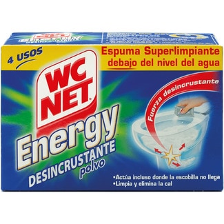 Energy desinfectante WC en polvo espuma autolimpiante caja 4 unidades - Wc Net