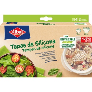 tapa de silicona set 2 tamaños 15 cm - 20 cm caja 2 unidades - Albal