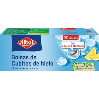 bolsas de cubitos de hielo con abrefácil caja 20 unidades - Albal