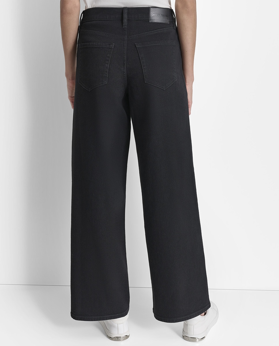 Jeans Largas com Cintura Subida Azul-2