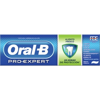 pasta de dientes Pro-Expert Aliento Fresco sabor menta fresca tubo 75 ml combate las causas principales del mal aliento - Oral B