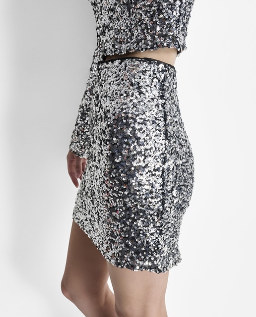 Imagen 0 de Minifalda de malla con lentejuelas pequeñas