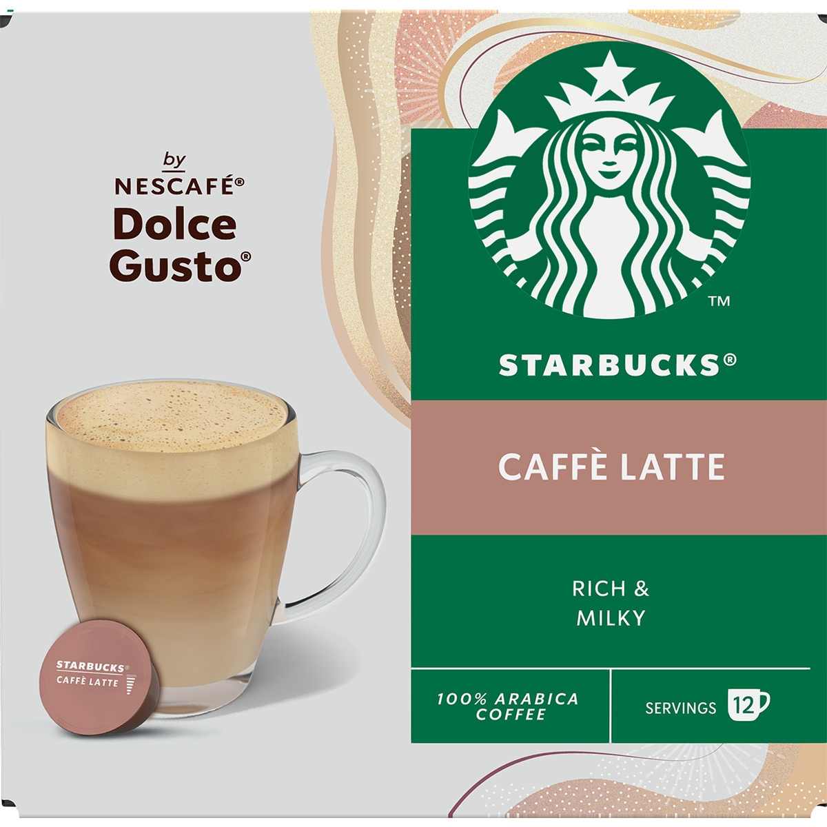 Café Latte para Nescafé Dolce Gusto embalagem 12 cápsulas