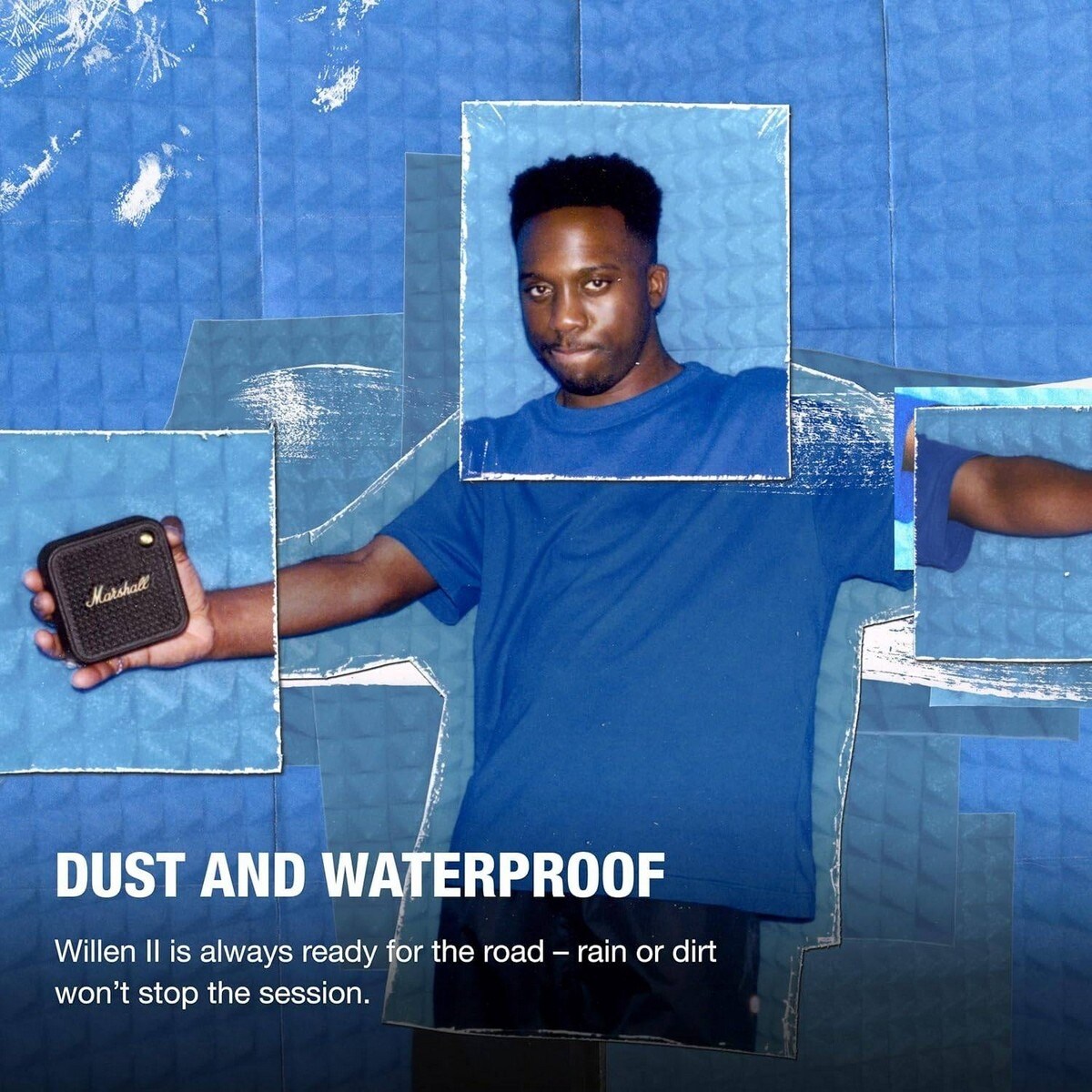 Coluna Portátil Marshall Willen II - Black & Brass Preto-4