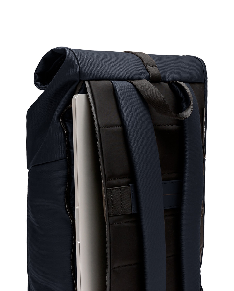 Mochila de Lona de Algodão Reciclada Azul-5