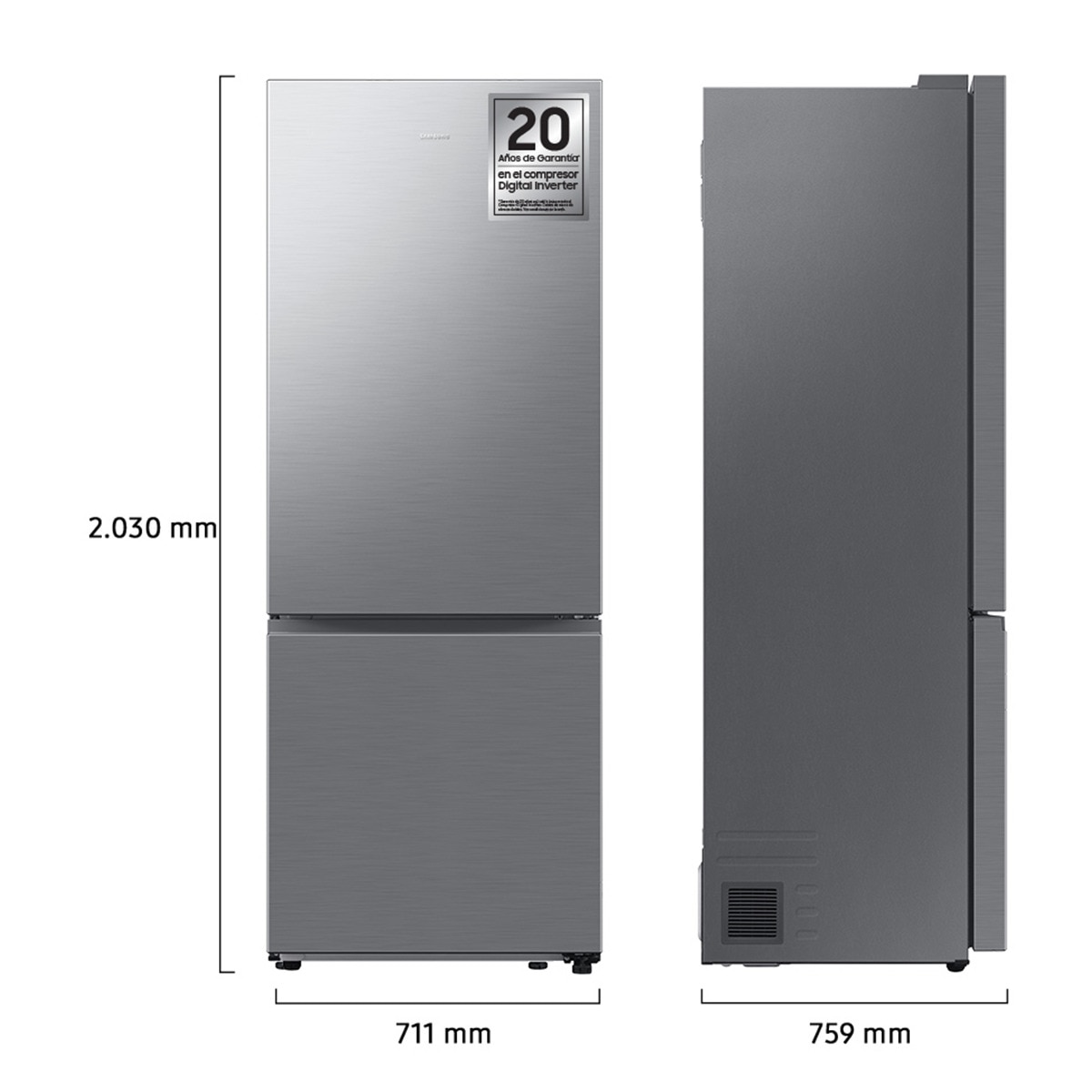 Frigorífico combi Samsung Ancho Especial 75cm, No Frost, Wifi ...
