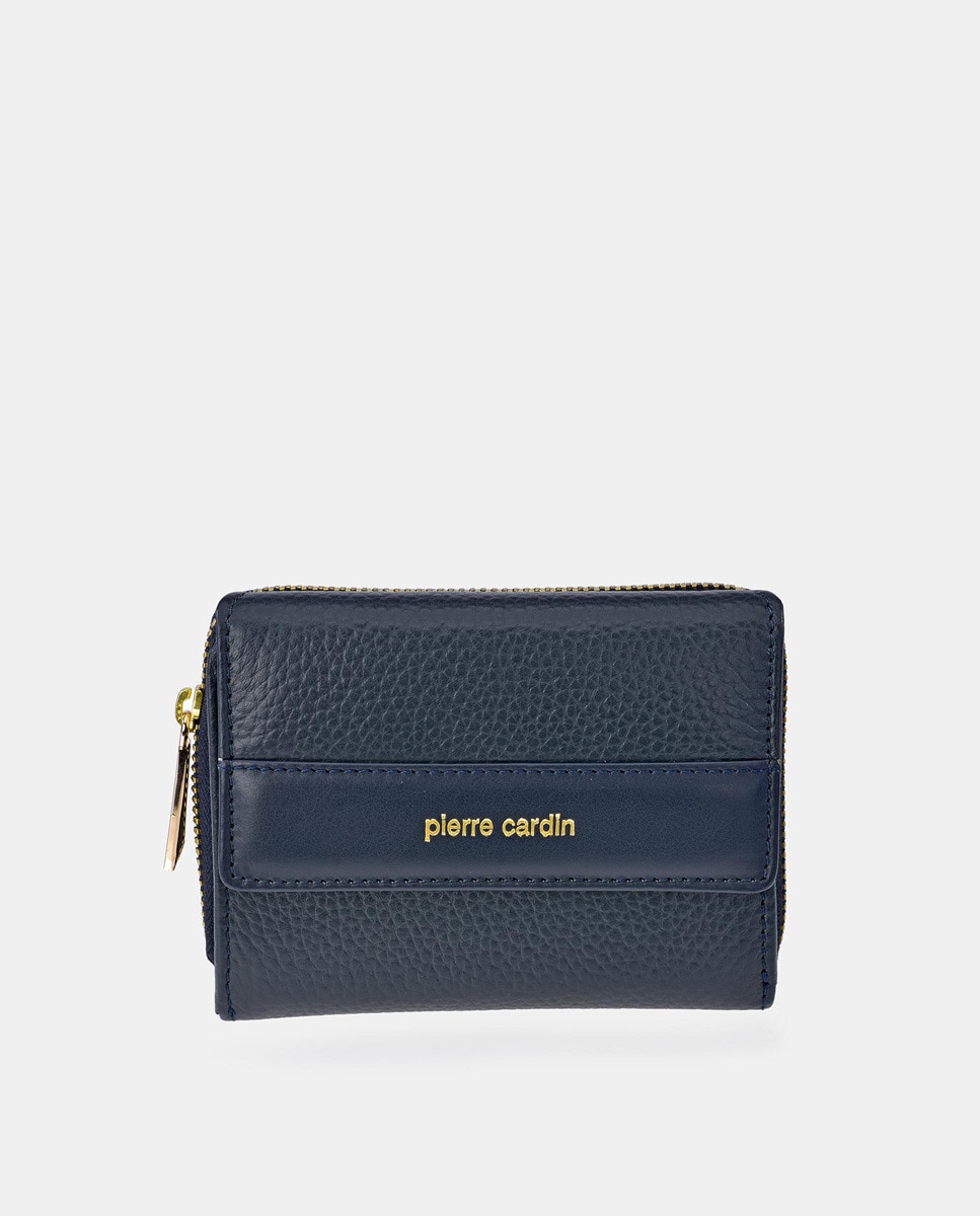 Porta-Moedas em Pele com Secção para Notas - Vermelho Azul-6