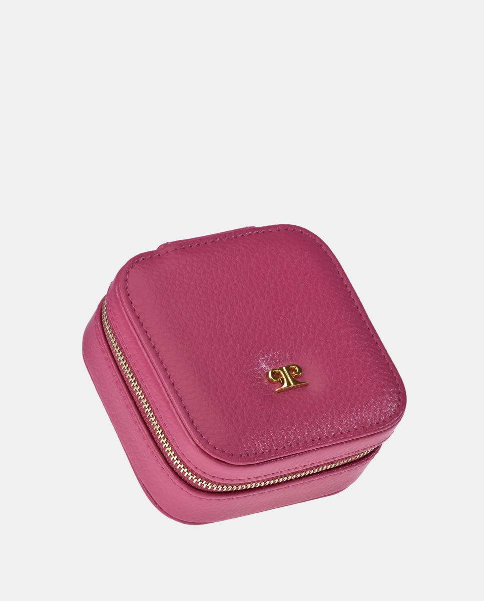 Imagen 1 de Joyero mujer cuadrado en piel color ocean - Pierre Cardin - Fucsia Fucsia