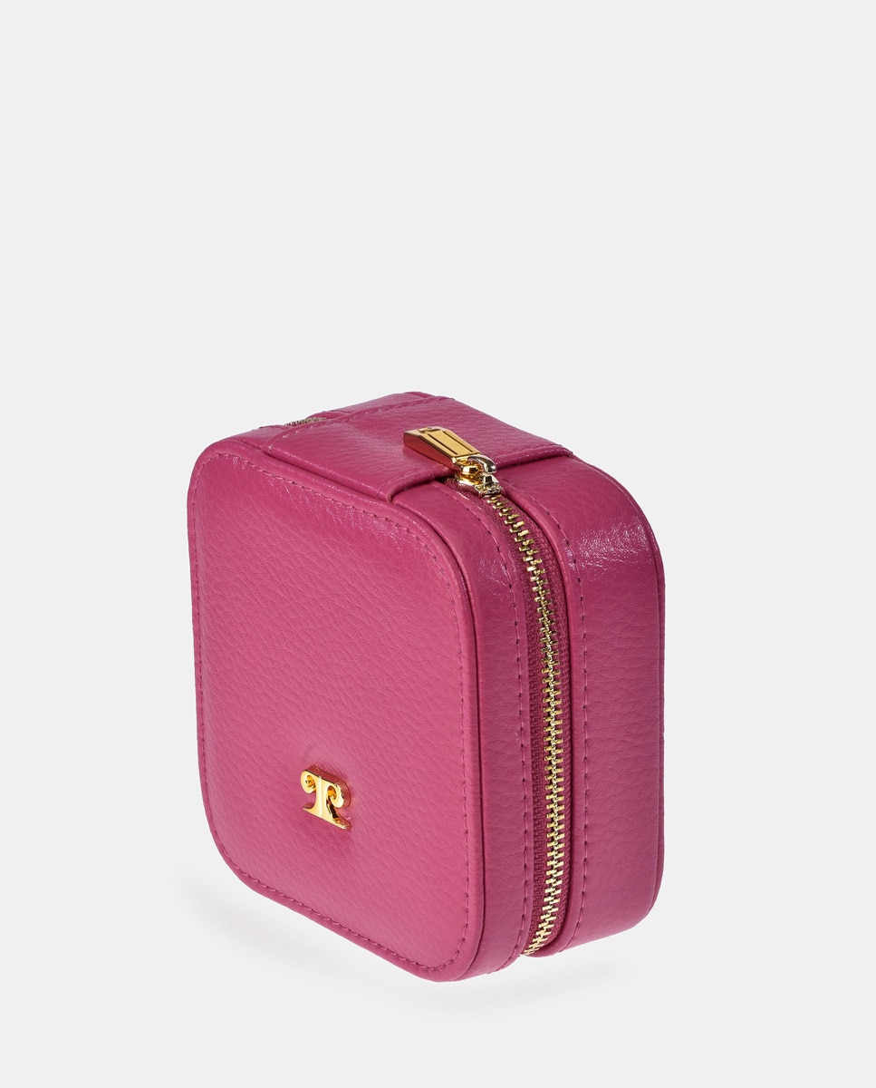 Imagen 2 de Joyero mujer cuadrado en piel color ocean - Pierre Cardin - Fucsia Fucsia