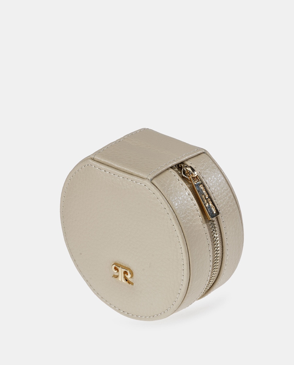 Imagen 2 de Joyero mujer redondo en piel color ocean - Pierre Cardin - Beige Beige