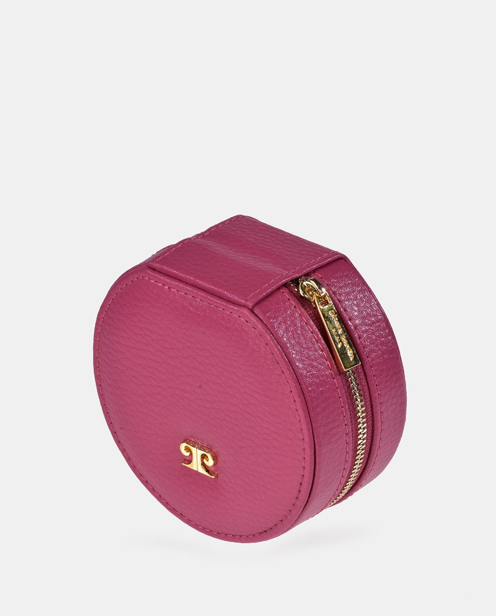 Imagen 2 de Joyero mujer redondo en piel color ocean - Pierre Cardin - Fucsia Fucsia
