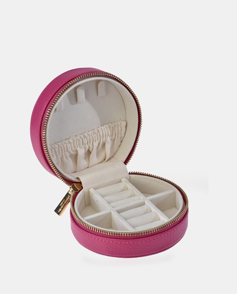 Imagen 3 de Joyero mujer redondo en piel color ocean - Pierre Cardin - Fucsia Fucsia