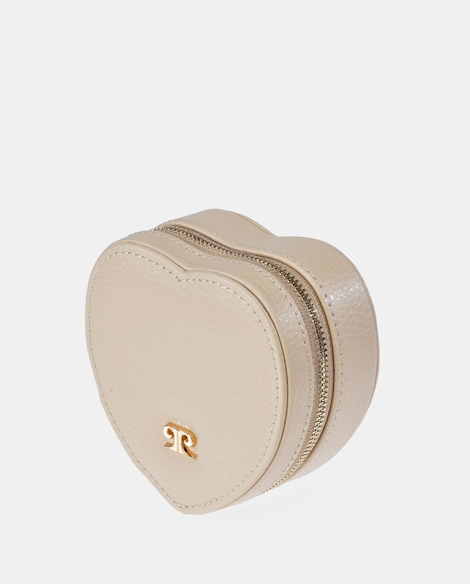 Imagen 2 de Joyero mujer con forma de corazón en piel color ocean - Pierre Cardin - Beige Beige