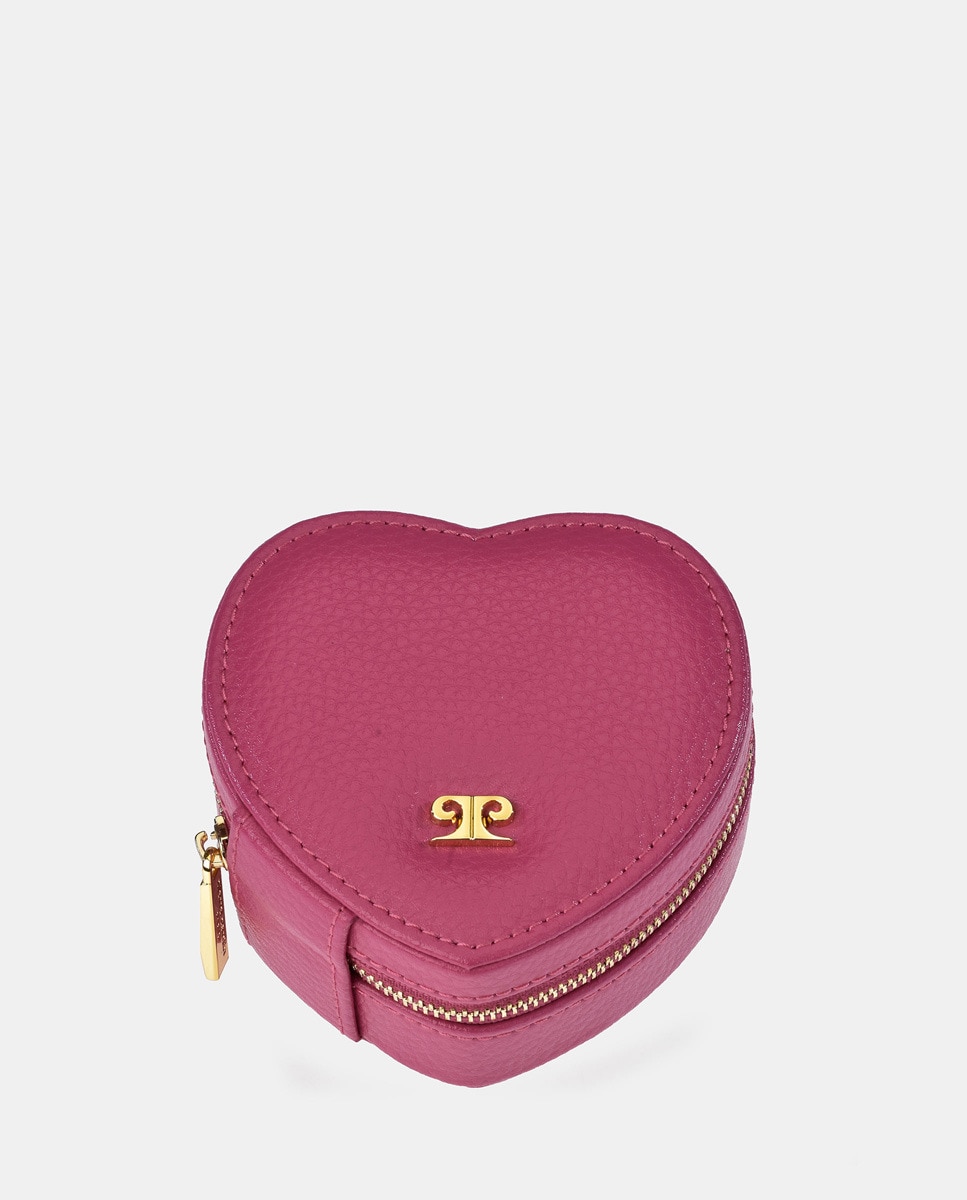 Imagen 1 de Joyero mujer con forma de corazón en piel color ocean - Pierre Cardin - Fucsia Fucsia