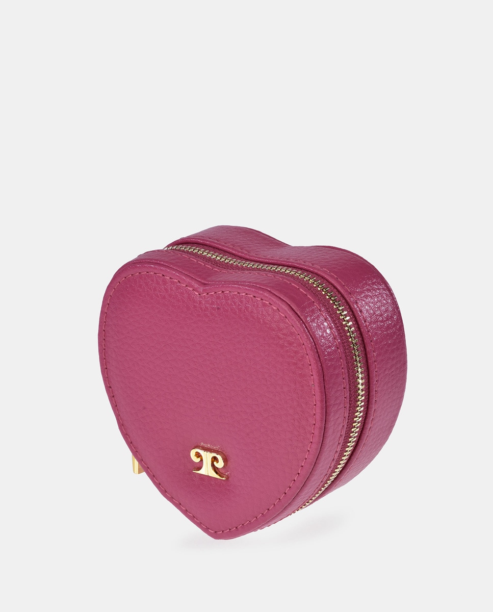 Imagen 2 de Joyero mujer con forma de corazón en piel color ocean - Pierre Cardin - Fucsia Fucsia