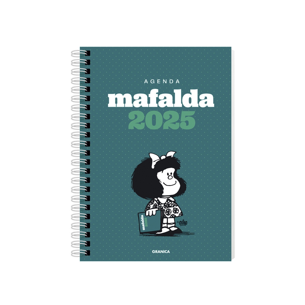 Mafalda 2025, Agenda Anillada Columnas Verde 1