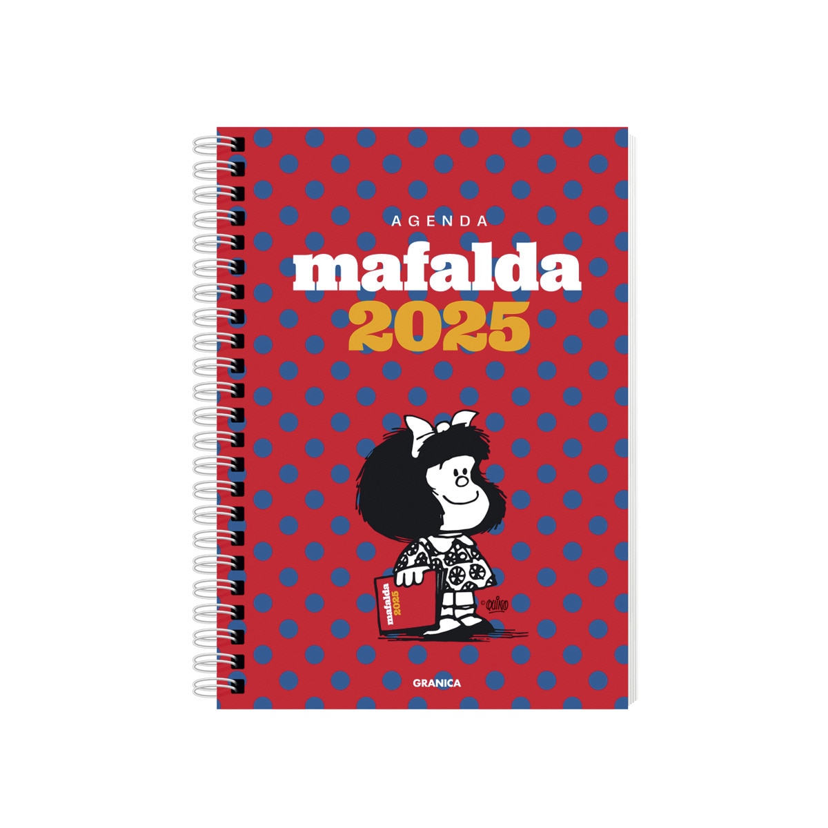 Mafalda 2025, Agenda Anillada Columnas Roja 1