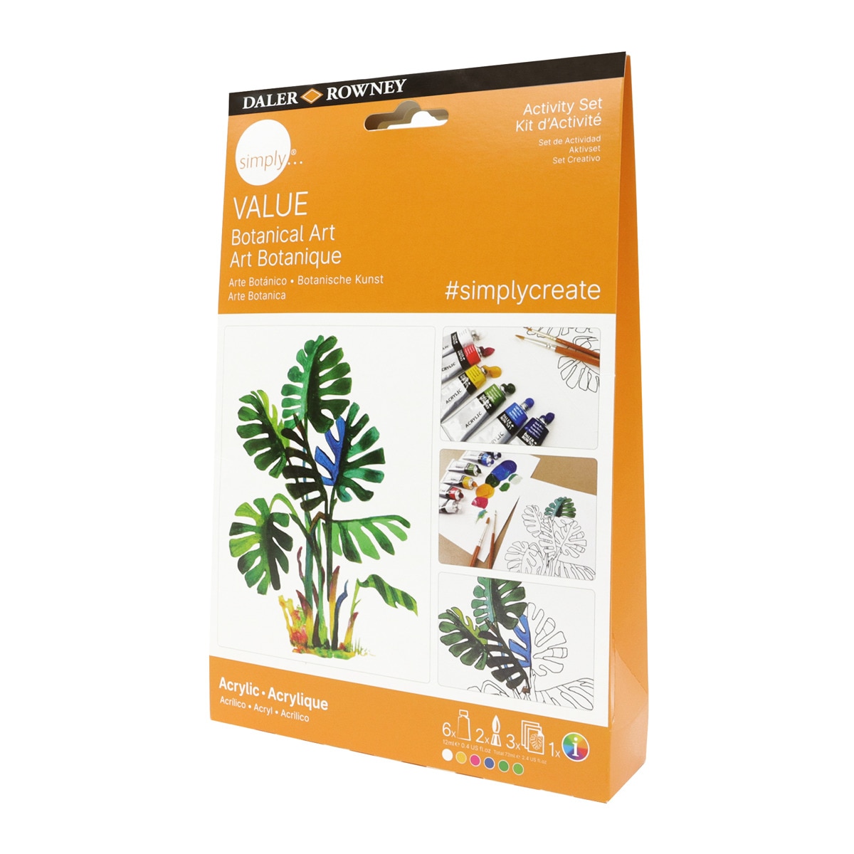 Activity set acrílico temática botánica Simply Daler-Rowney Multicolor-1