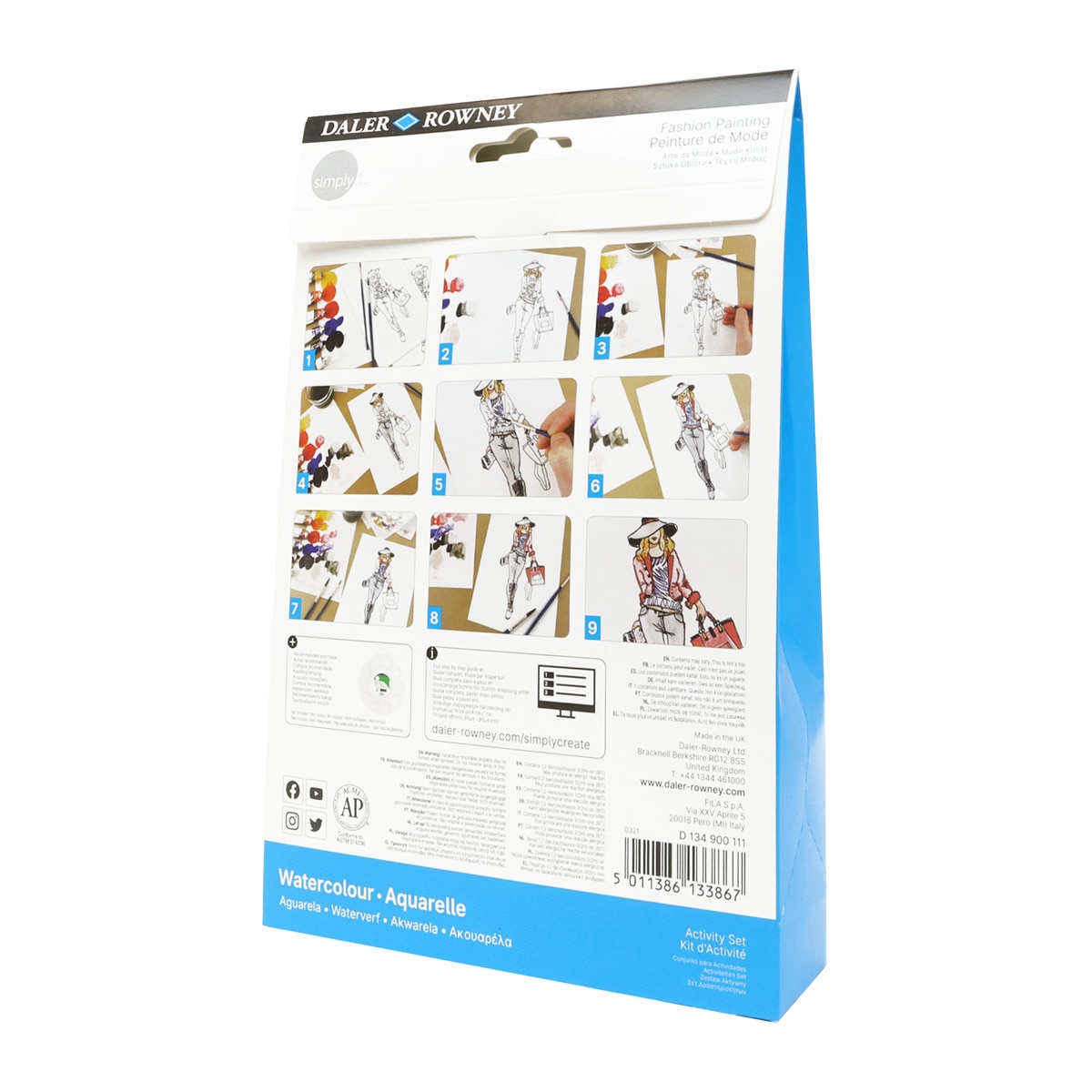 Activity set acuarela temática moda Simply Daler-Rowney Multicolor-3