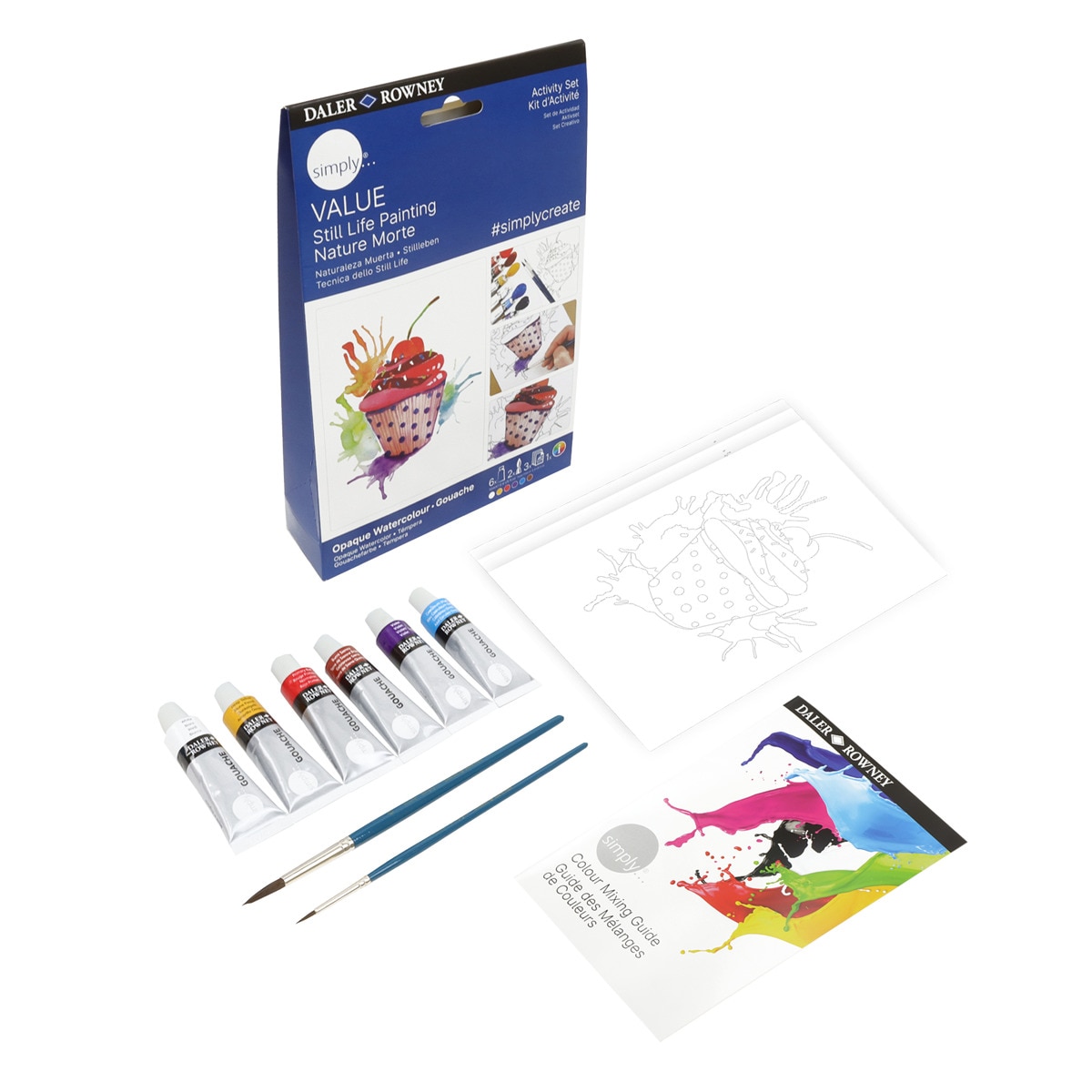 Conjunto de atividades guache temática natureza Simply Daler-Rowney Multicolor-2