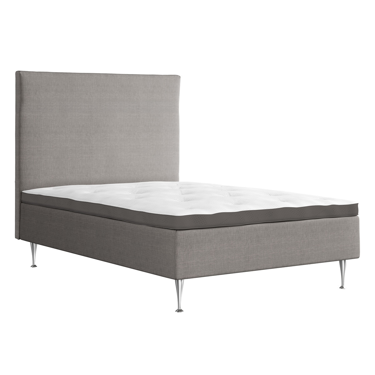 Cama con colchón Integrado en base con patas y topper + cabecero de regalo Vaxo Klassisk Hamta Kraft by Scapa Gris oscuro-1
