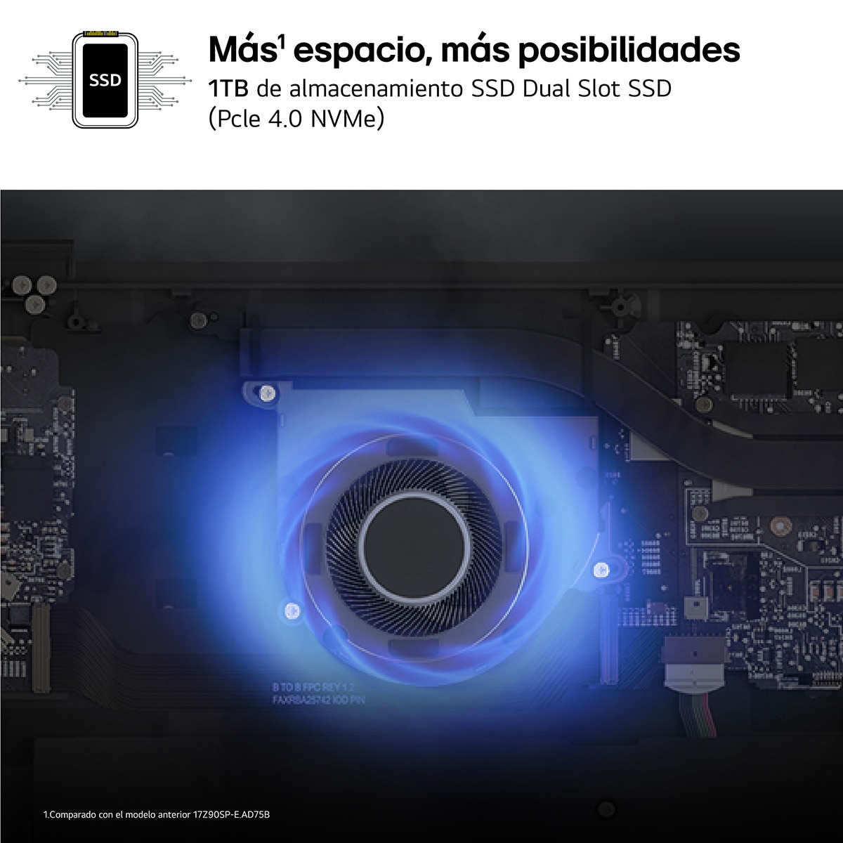 Portátil LG gram Pro 17Z90SP, Intel Core Ultra 7-155H, 32GB, 1TB SSD, GeForce RTX 3050 4GB, 17", W11 Negro-5