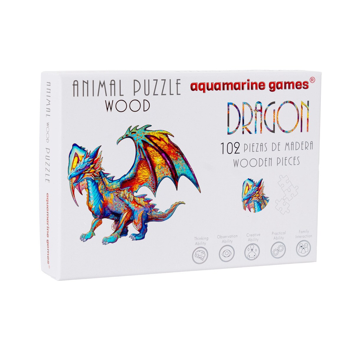 Aquamarine Games: Il Gioco Del Tris In Legno Di Bambù FSC100% - Set Da Viaggio Con 3 Strisce, Design Divertente E Sostenibile