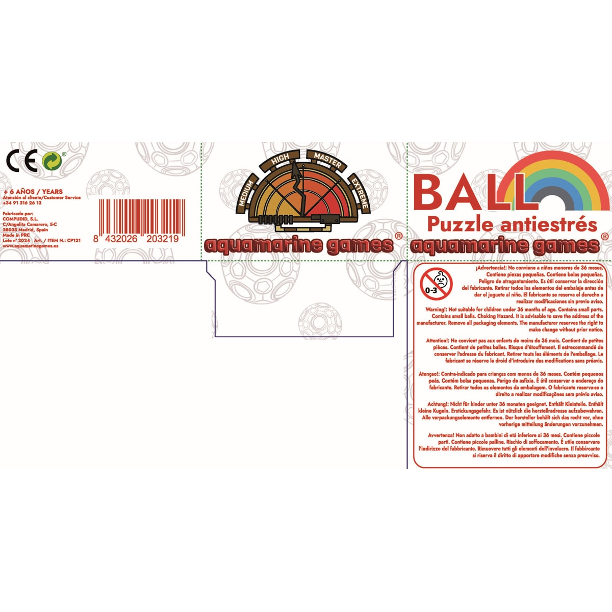 Esfera rainbow ball Aquamarine games 5