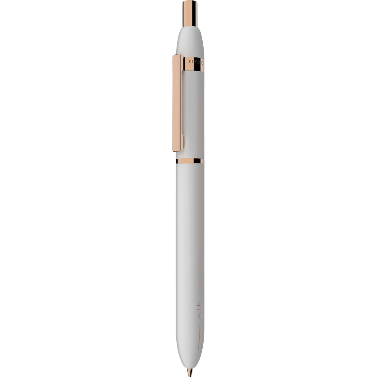 Lapiseira com Corpo de Latão Lacado com Clip Revestido em Oro Rosa Otto Hutt - Branco Branco-2