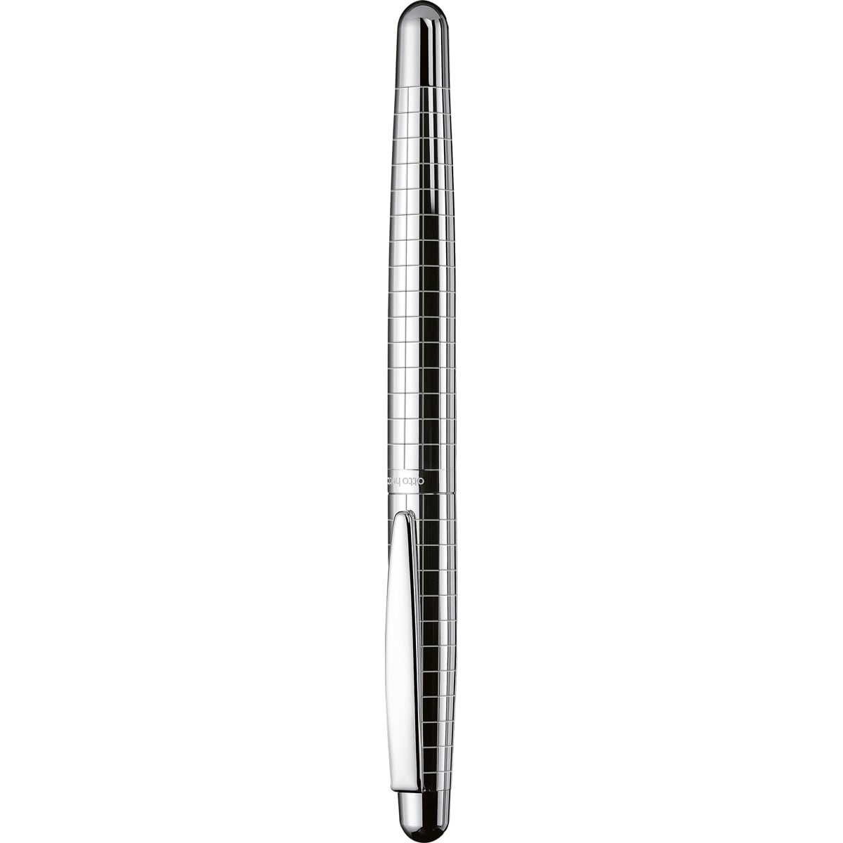 Estilográfica plata 925 pulida con guilloche rectangular Otto Hutt Plata-2