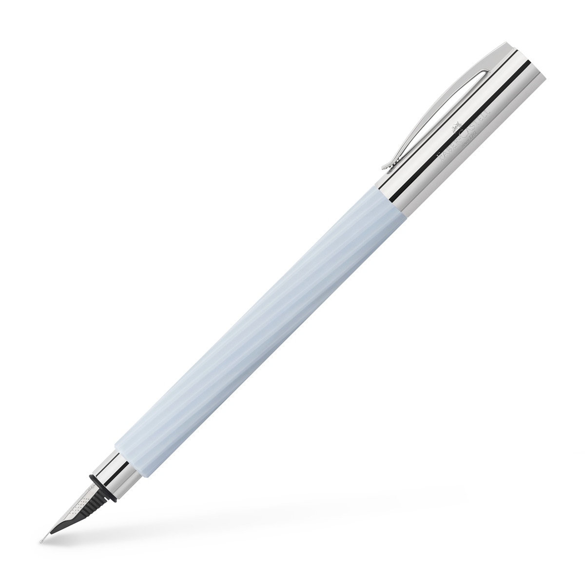 Pluma estilográfica de resina preciosa edición  20 aniversario punta F Faber-Castell ice blue Ice blue-1