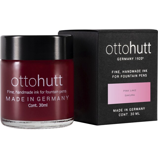 Imagen 0 de Tintero de 30 ml apta para todas las plumas, tinta artesanal Otto Hutt color lago rosa