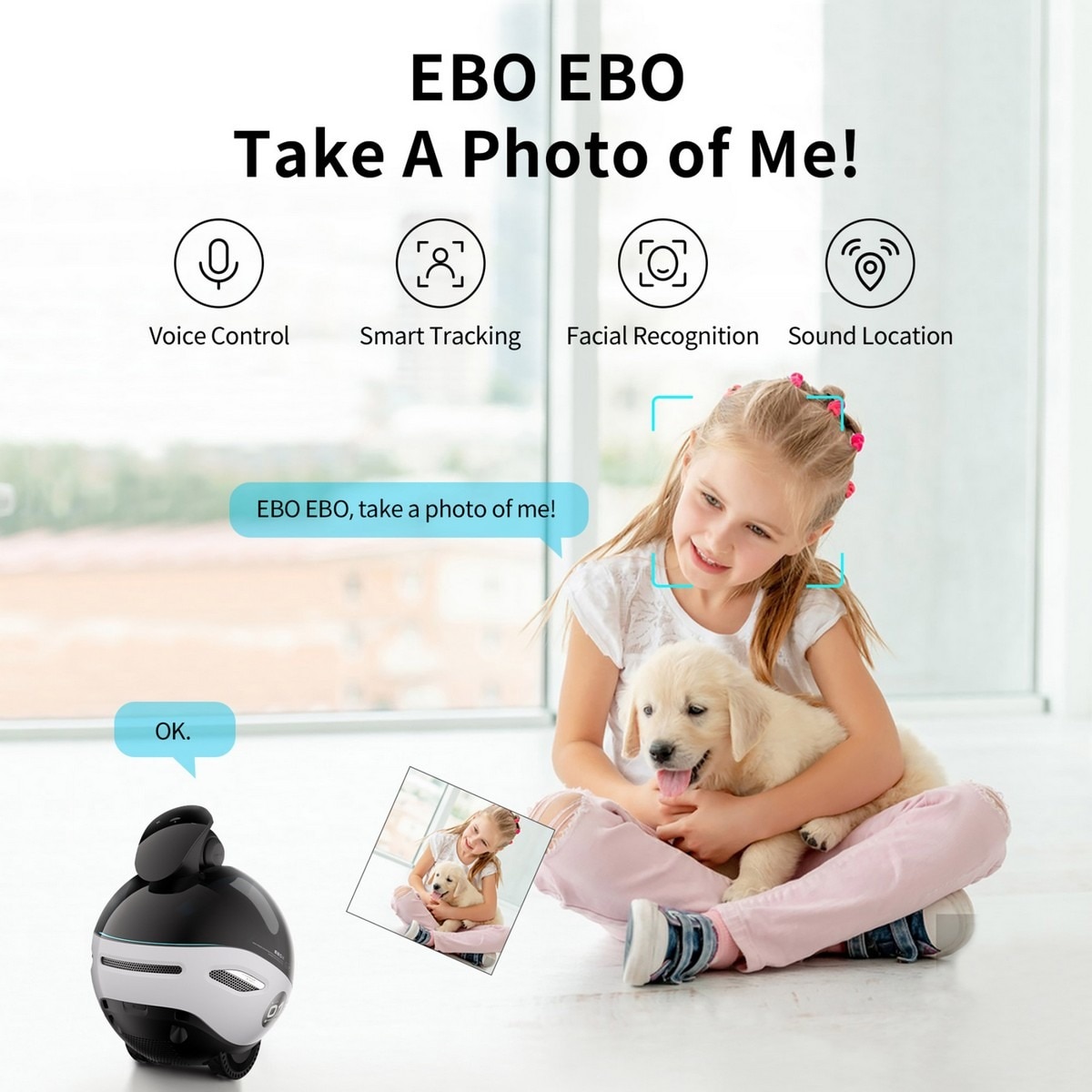 Robô de Companhia Enabot EBO X 64GB - Branco 7