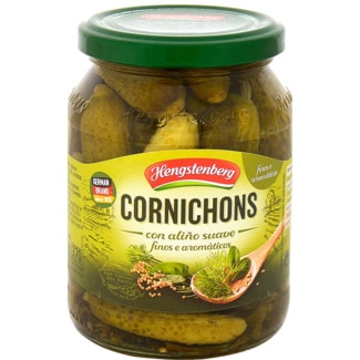 Pepinos com tempero de Ervas Finas frasco 330 g - Hengstenberg